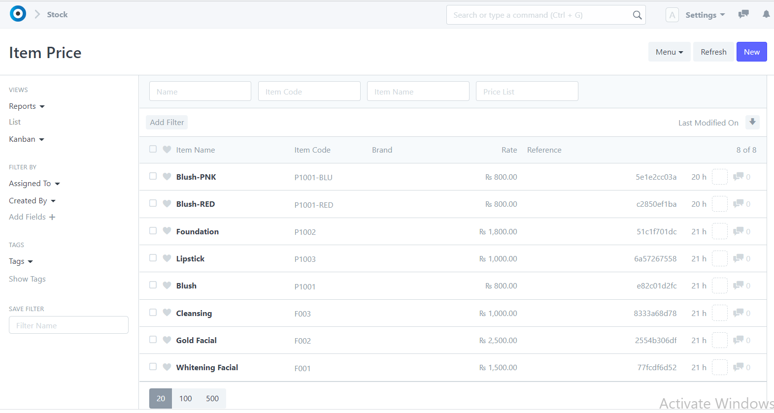 Intra-POS Item Price