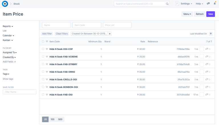 Control and Price Fetching