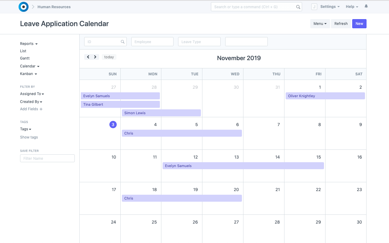 Intra-HCM Employee Leave Management